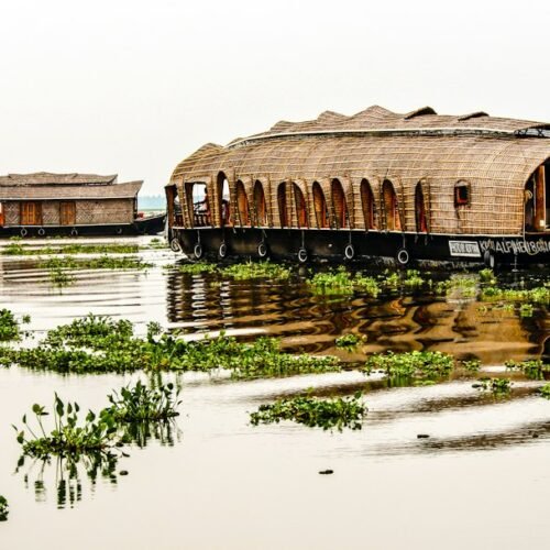 Houseboat cruising the backwaters of Alleppey, Kerala