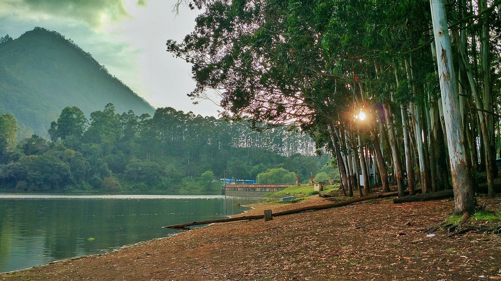 Morning light over Kundala Lake near Munnar